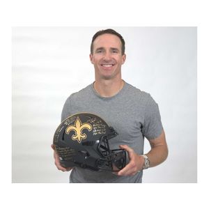 Drew Brees Autographed New Orleans Saints Flash Silver Full Size